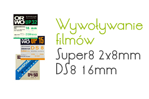 Wywo�ywanie film�w Super8, 2x8mm, DS8 i 16mm